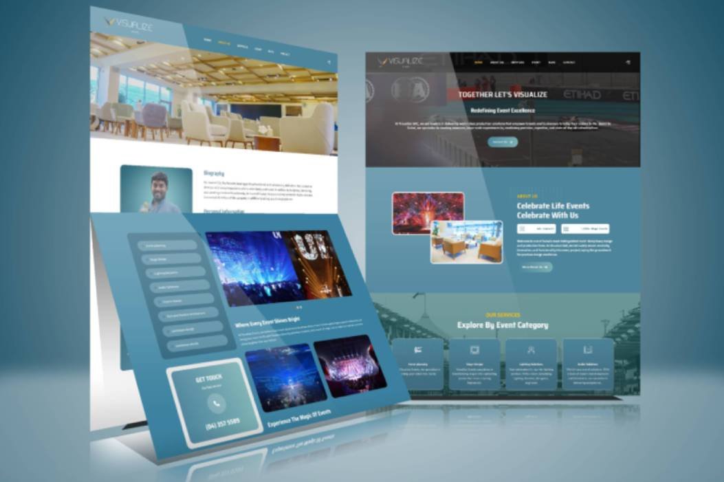 Visualize event organize company website